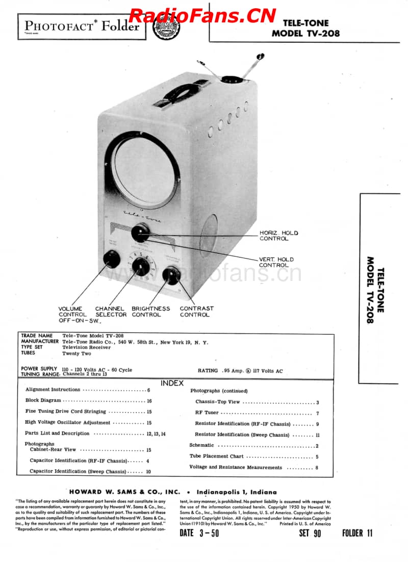 Tele-Tone-TV-208-Sams-90-11电路原理图.pdf_第1页