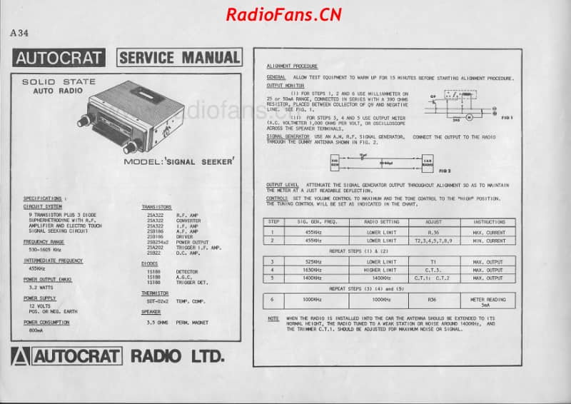 autocrat-signal-seeker-car-radio 电路原理图.pdf_第1页