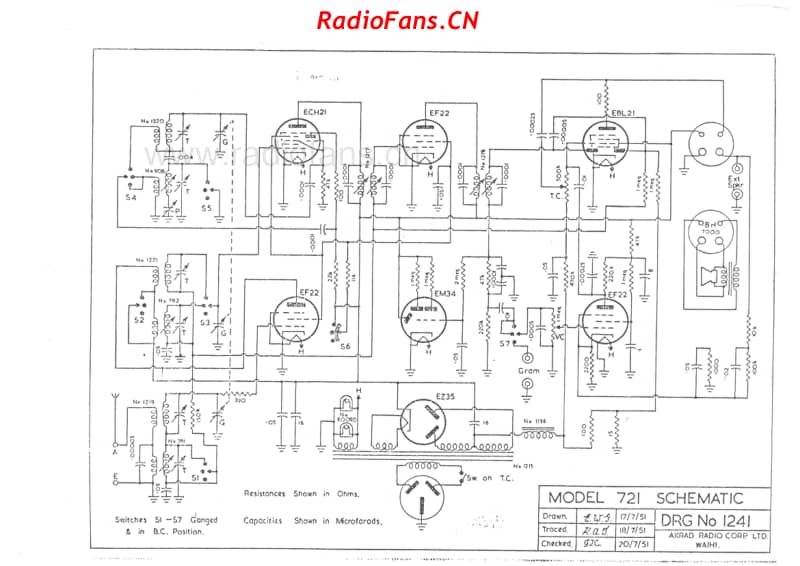 akrad-model-721-6v-dw-ac-1951 电路原理图.pdf_第1页