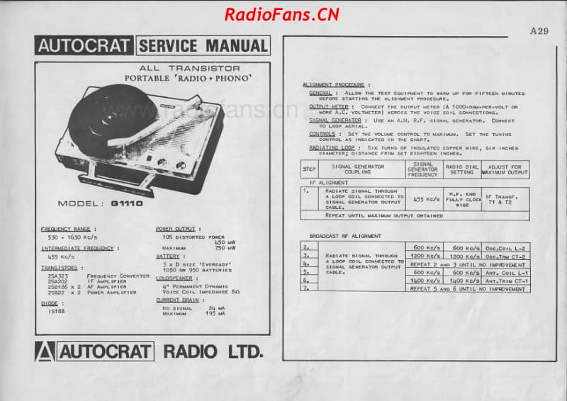 autocrat-g1110-radio-phono 电路原理图.pdf_第1页