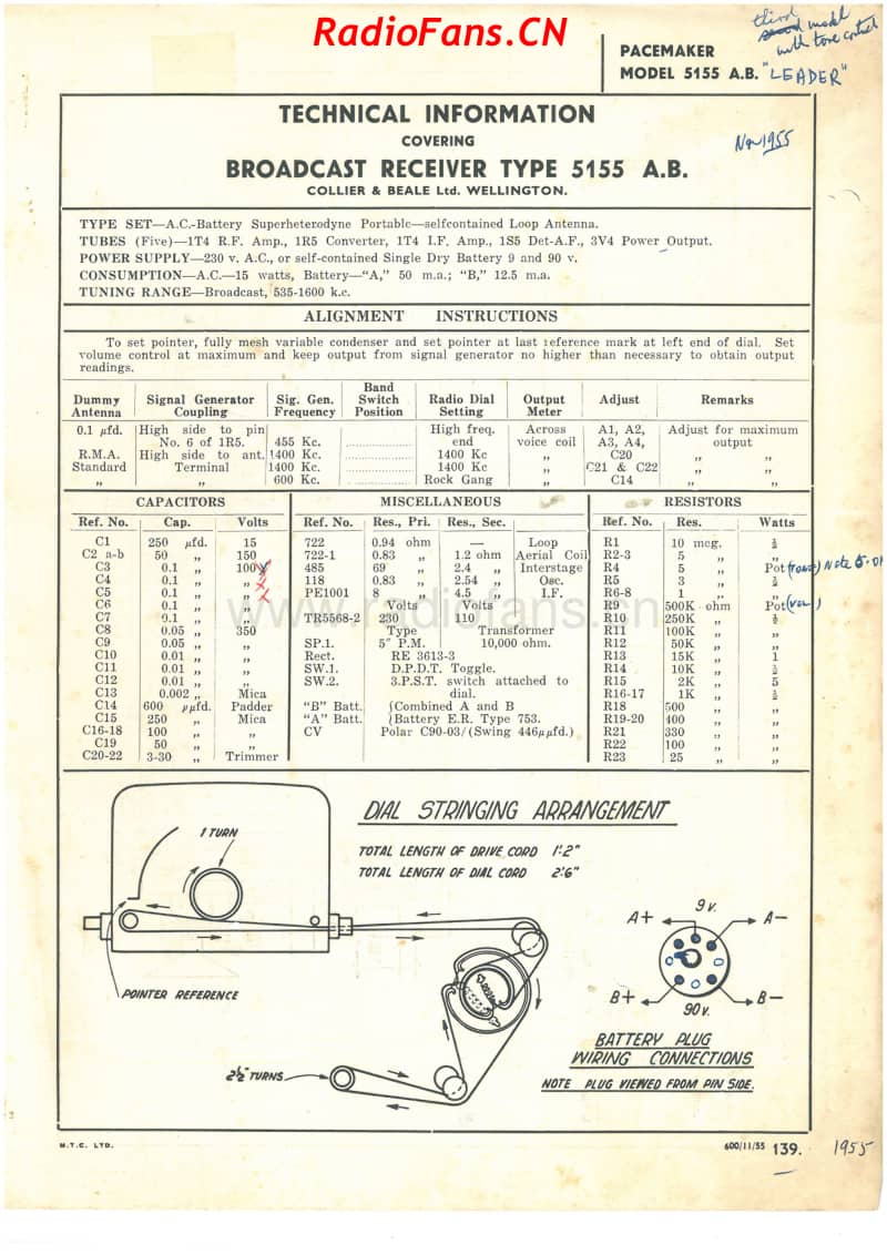 cb-model-5155ab-5v-bc-ac-battery-1955 电路原理图.pdf_第1页