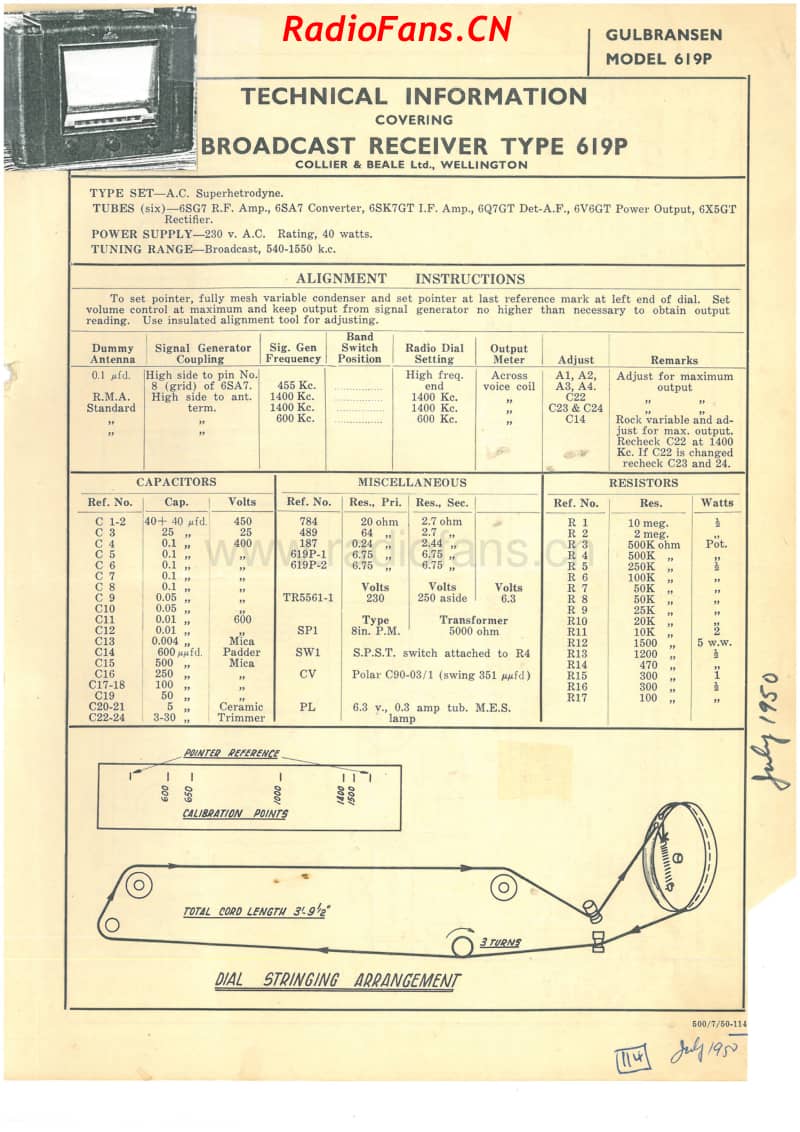 cb-model-619p-6v-bc-ac-1950 电路原理图.pdf_第1页