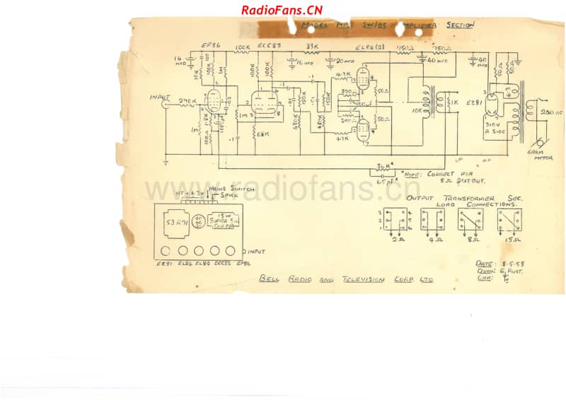 bell-hi-fi-sw-bc-10v-dw-ac-1958 电路原理图.pdf_第2页