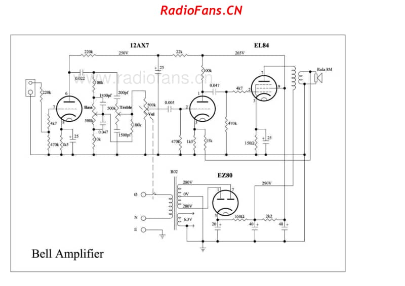 bell-amplifier-model-unknown 电路原理图.pdf_第1页