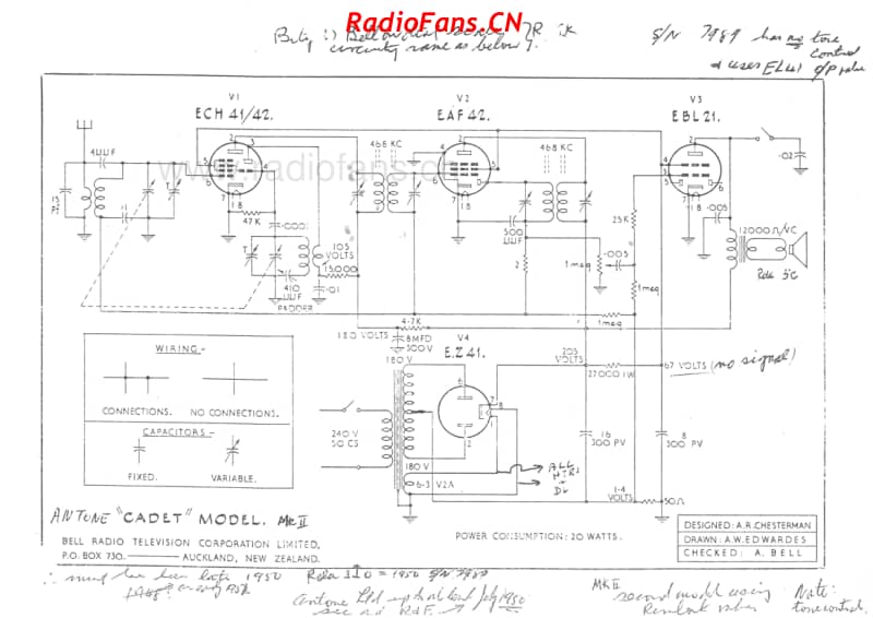 bell-cadet-mk-ii-4v-bc-ac-1950 电路原理图.pdf_第1页