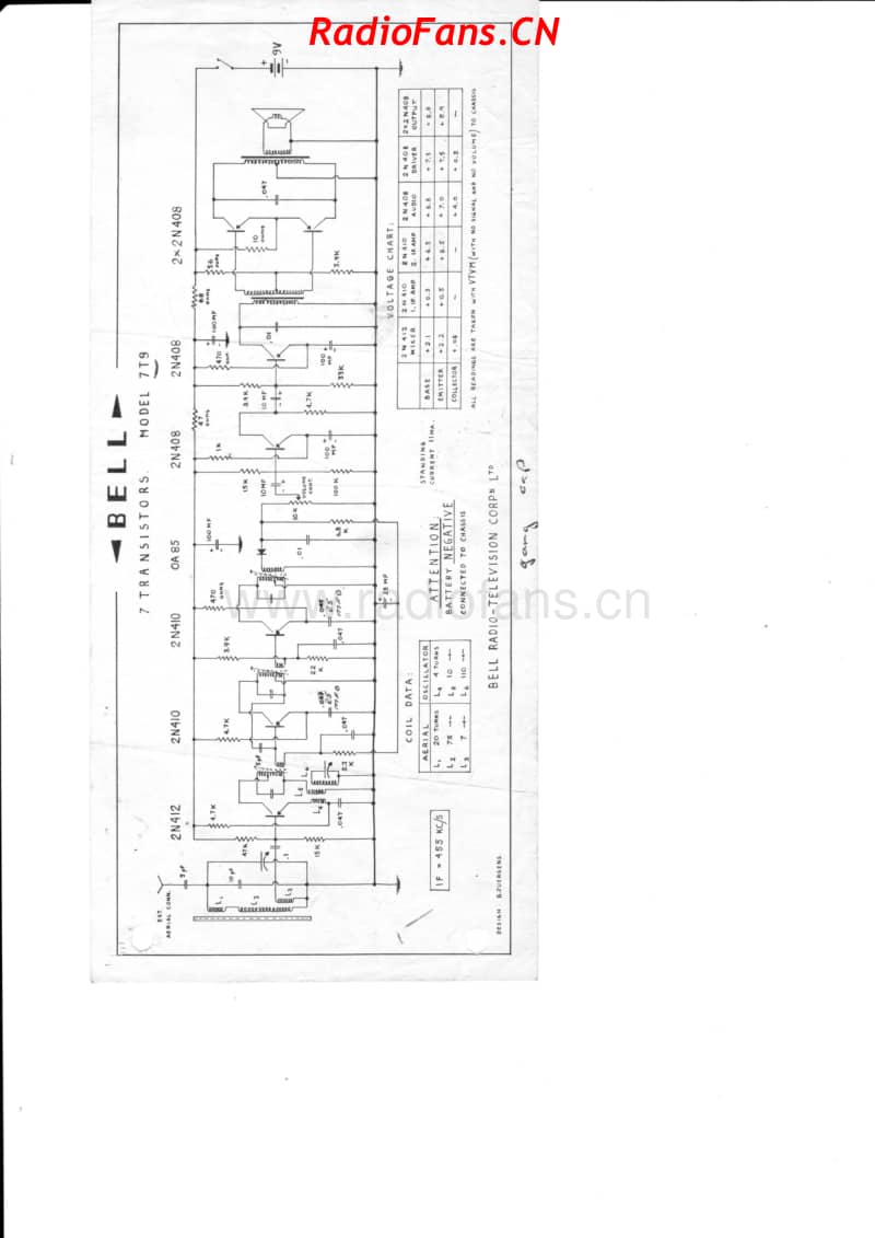 bell-7t9-transistor 电路原理图.pdf_第1页