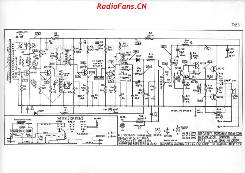 dreco-discaset-portable-radiogram-1968 电路原理图.pdf_第1页