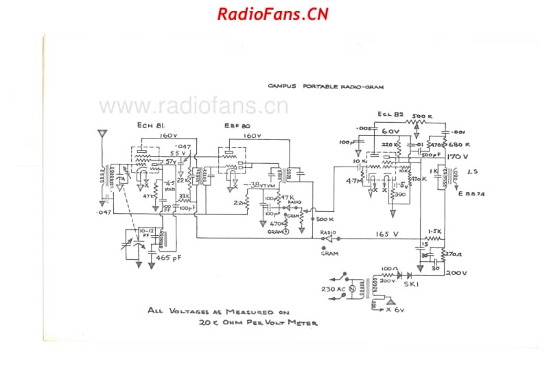 dreco-campus-portable-radiogram-3v-19xx 电路原理图.pdf_第1页