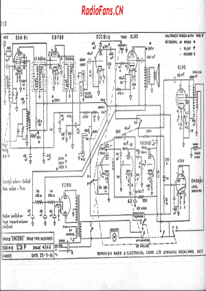 dreco-encore-radio-tape-recorder-1961 电路原理图.pdf