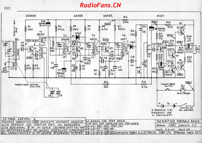 dreco-senator-portable-radio-1967 电路原理图.pdf_第1页