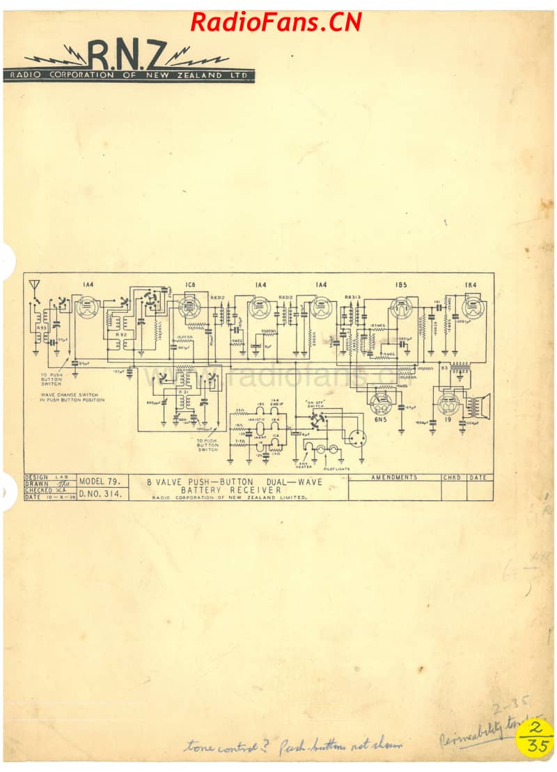 RCNZ-model-79-7V-DW-Battery-1939 电路原理图.pdf_第1页