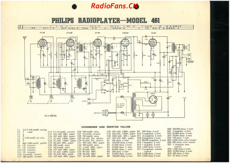Philips-461-6V-BC-AC-19xx 电路原理图.pdf_第1页