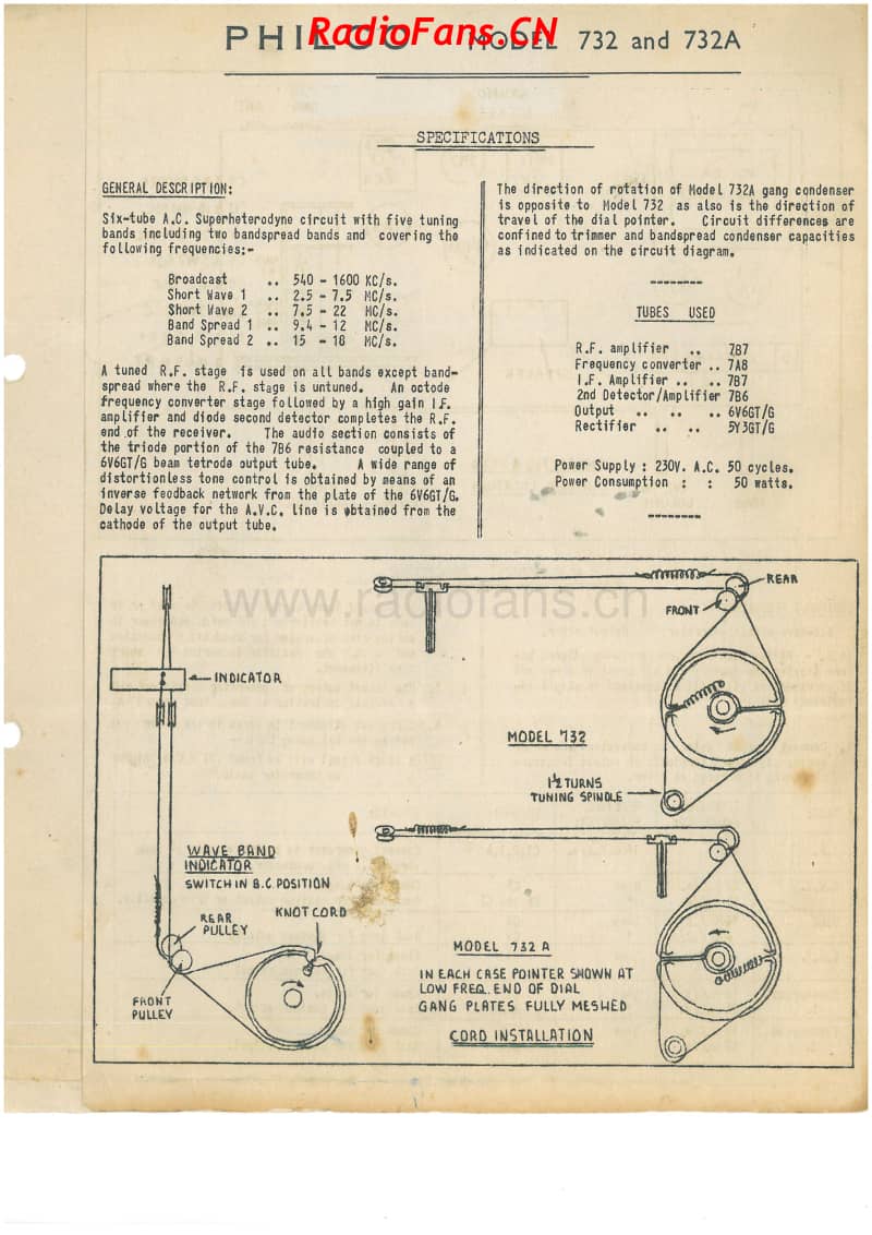 Philco-model-732732A-6V-AW-AC-1947- 电路原理图.pdf_第1页