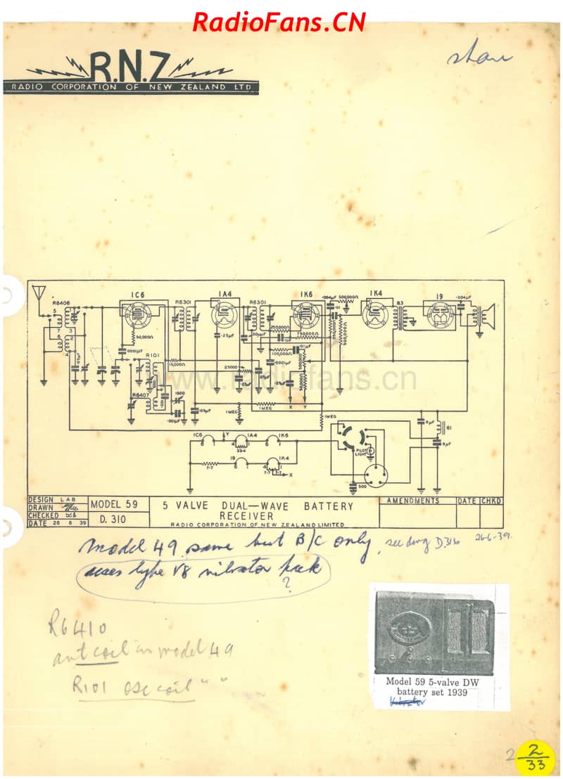 RCNZ-model-59-5V-DW-Battery-1939 电路原理图.pdf_第1页