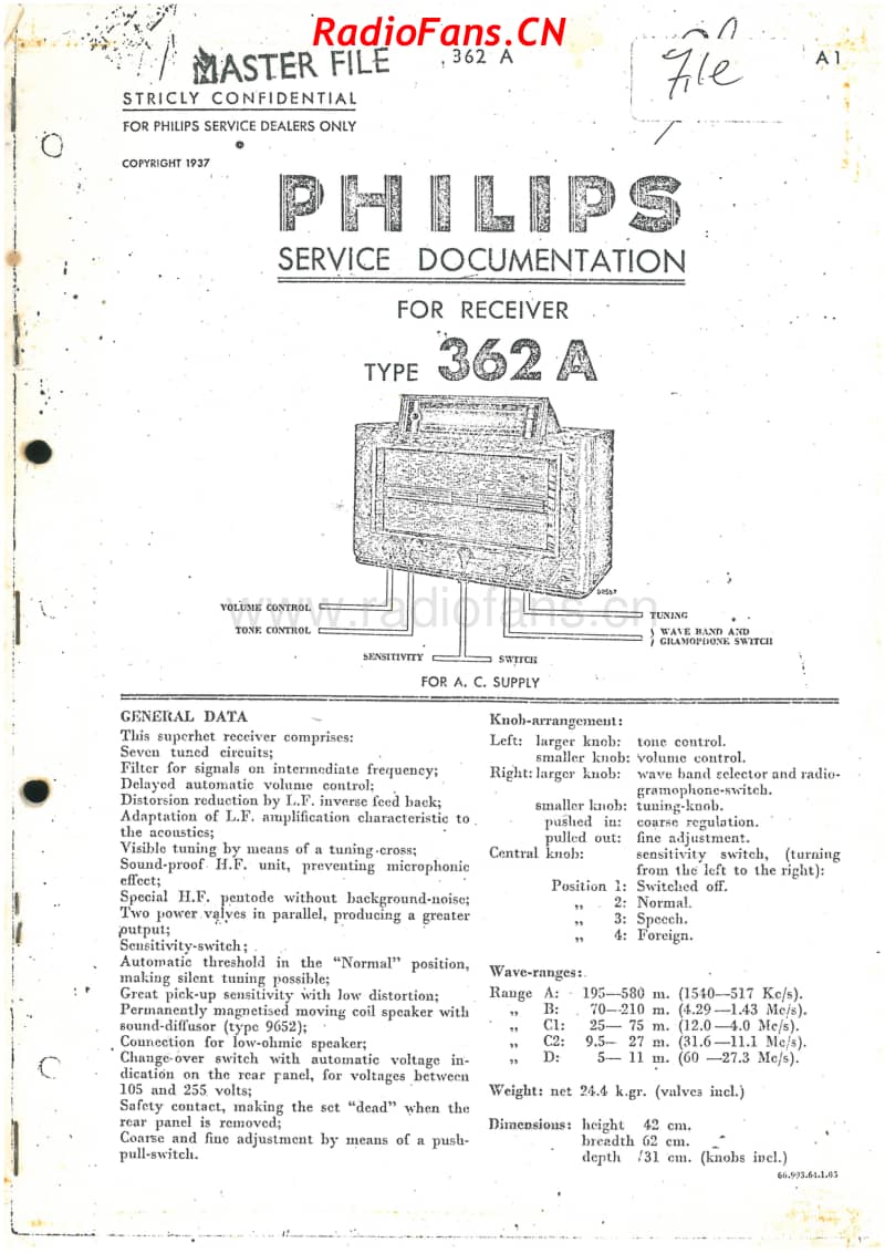 Philips-362A-8V-AW-AC-1937 电路原理图.pdf_第1页