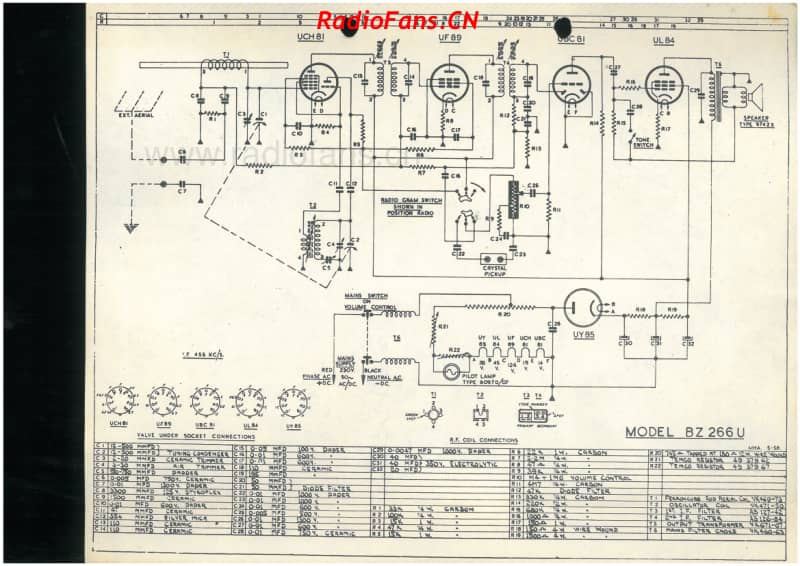 Philips-BZ266U-5V-BC-ACDC-1958 电路原理图.pdf_第1页