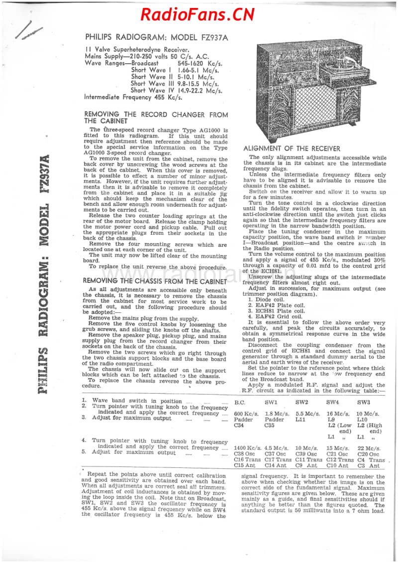 Philips-FZ937A-radiogram-10V-BS-AC-19xx 电路原理图.pdf_第1页