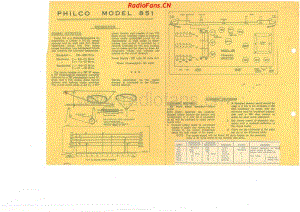 Philco-model-851-radiogram-8V-AW-AC-1951- 电路原理图.pdf
