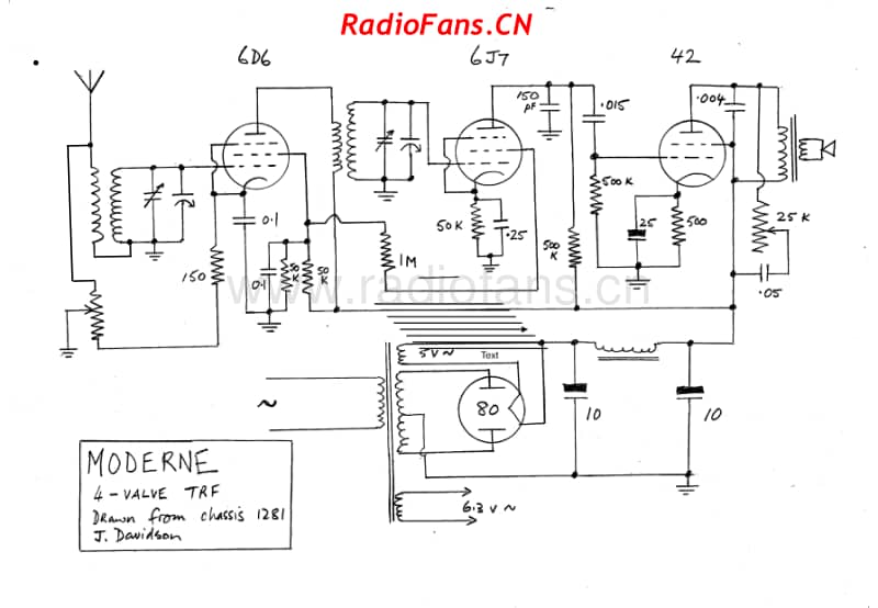 moderne-4-valve-trf-chassis-1281 电路原理图.pdf_第1页
