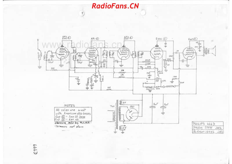 Philips-666D-6V-DW-AC-1934-5- 电路原理图.pdf_第1页