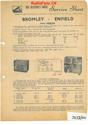 HMV-545D545CRG-Bromley-Enfield-radiograms-5V-DW-AC-1954 电路原理图.pdf