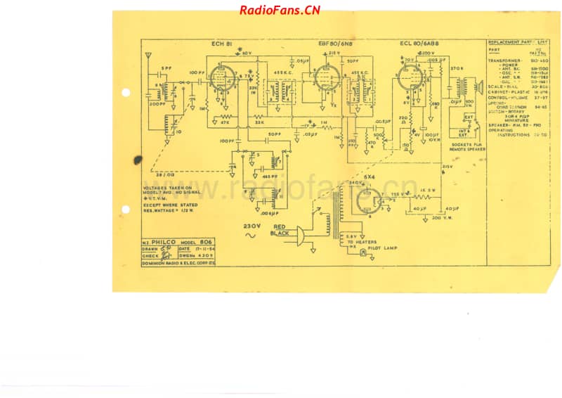 Philco-model-806-4V-DW-AC-1954- 电路原理图.pdf_第2页