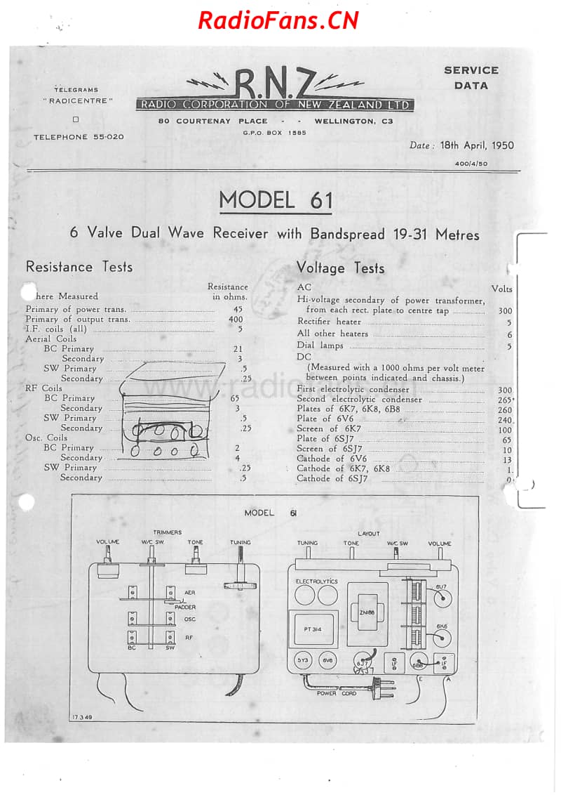 RCNZ-model-61-6V-DW-AC-1948-50 电路原理图.pdf_第3页