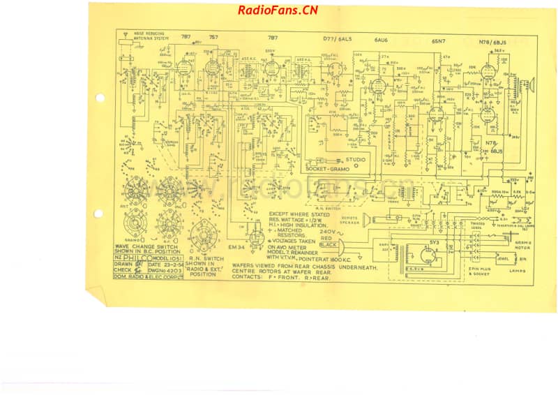 Philco-model-1051-radiogram-9V-AW-AC-1954- 电路原理图.pdf_第2页