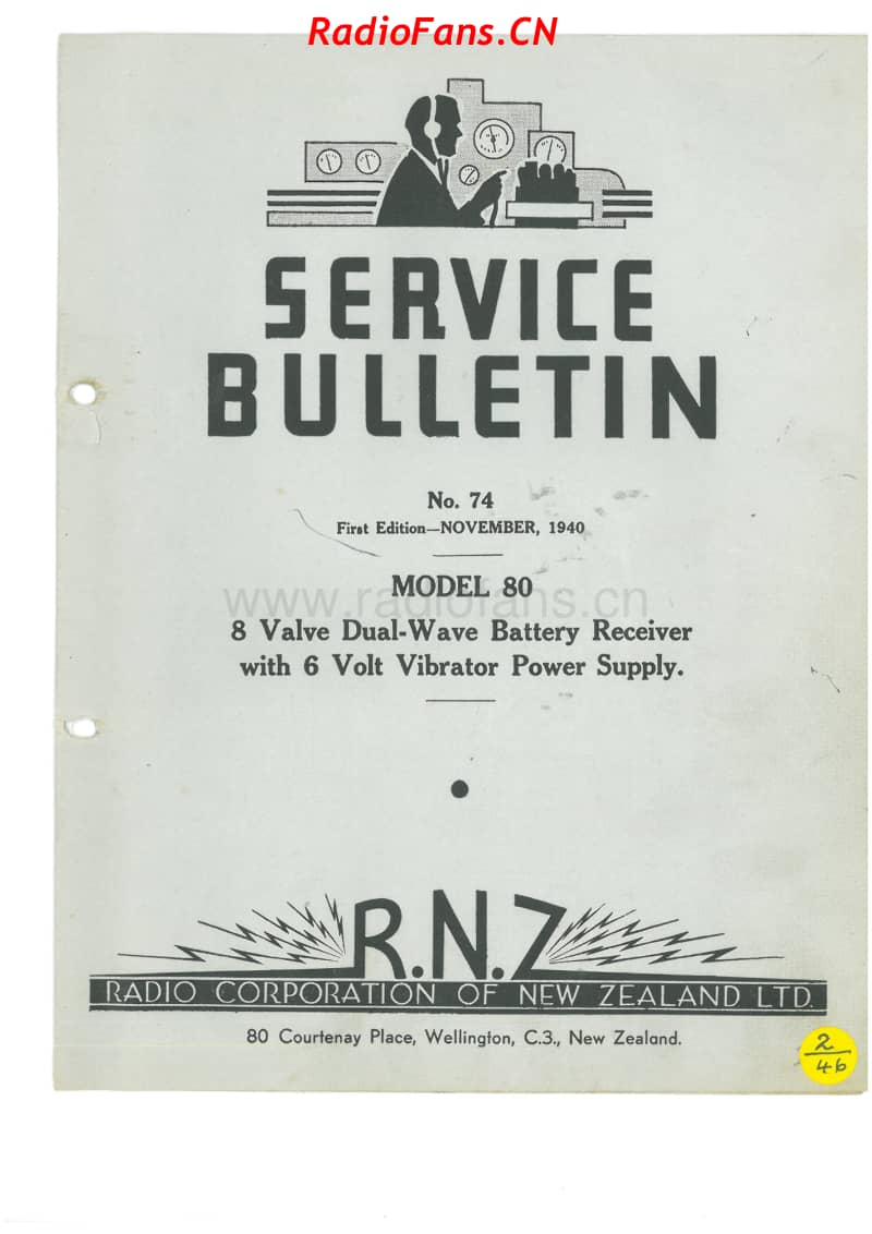 RCNZ-model-80-7V-DW-Battery-1940 电路原理图.pdf_第1页