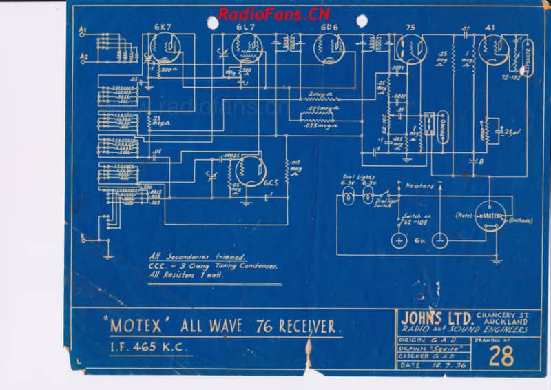 Johns-Ltd-Motex-All-Wave-model-76-receiver-1936 电路原理图.pdf_第1页