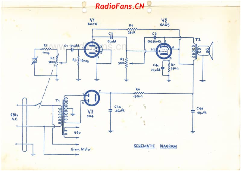 HMV-5509-Mastertone-3V-AC-record-player-1955 电路原理图.pdf_第2页