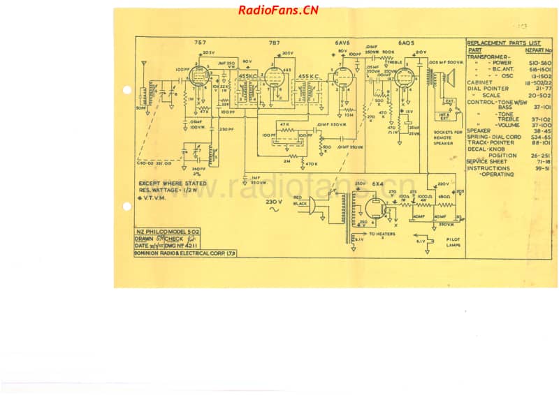 Philco-model-502522-5V-AW-AC-1955- 电路原理图.pdf_第2页