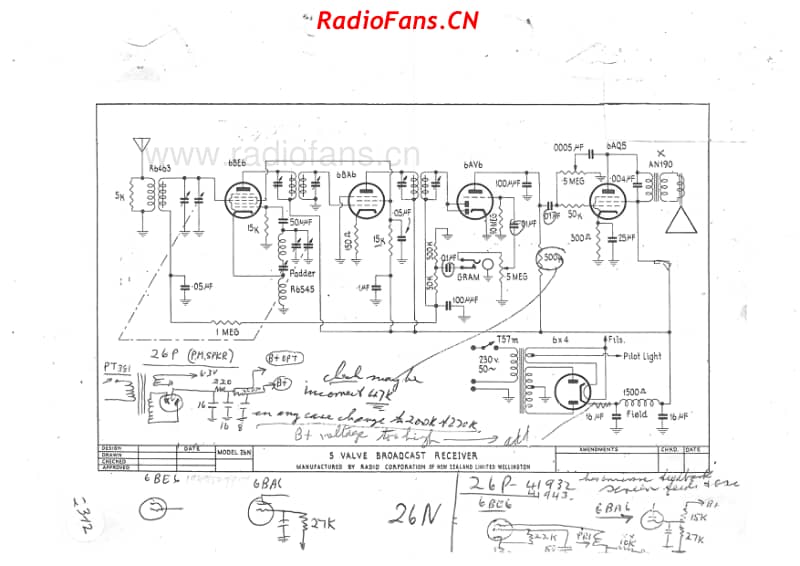 RCNZ-model-26N26P-5V-BC-AC-1954 电路原理图.pdf_第1页