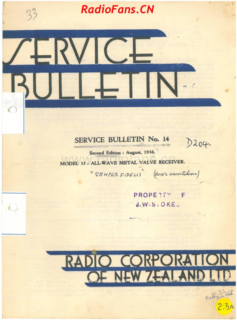 RCNZ-model-33-7V-AW-AC-2nd-edition-1936 电路原理图.pdf_第1页