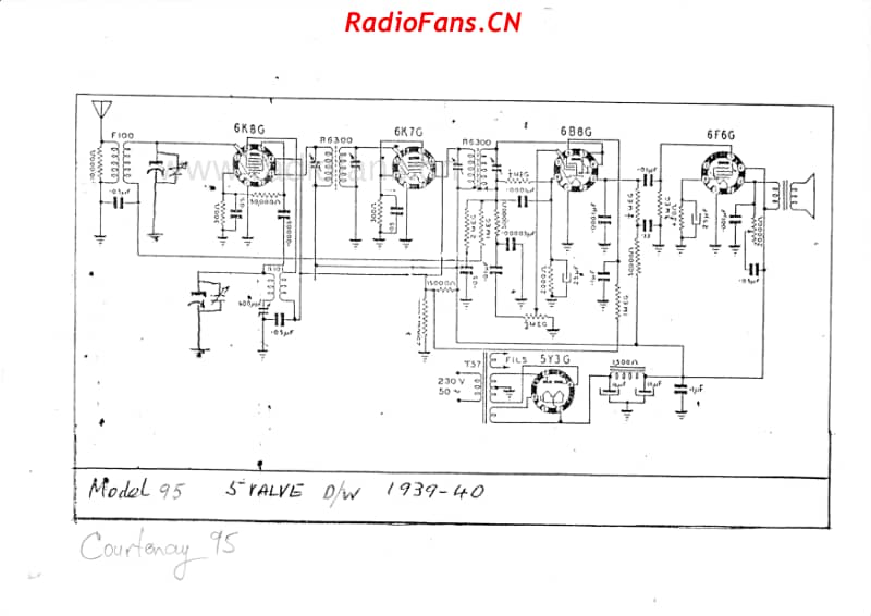 rcnz-model95-5vac-1939-40 电路原理图.pdf_第1页