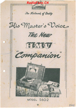 HMV-5602-Companion-3T-Battery-record-player-1956 电路原理图.pdf