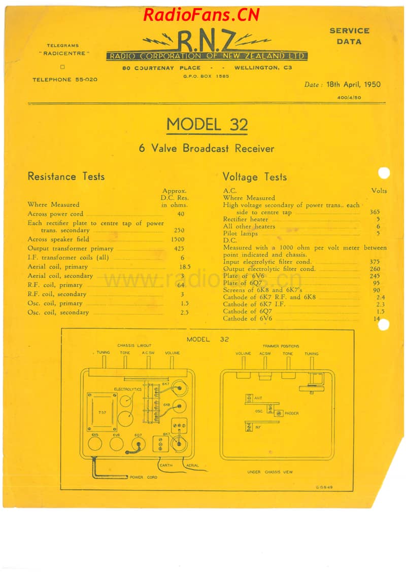 RCNZ-model-32-6V-BC-AC-1948-50 电路原理图.pdf_第1页