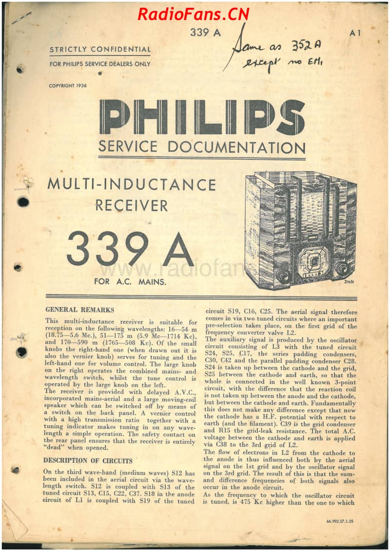 Philips-339A-8V-AW-AC-1936 电路原理图.pdf_第1页