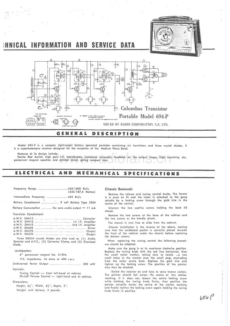 RCNZ-model-694P-6T-BC-Battery-1959 电路原理图.pdf_第1页