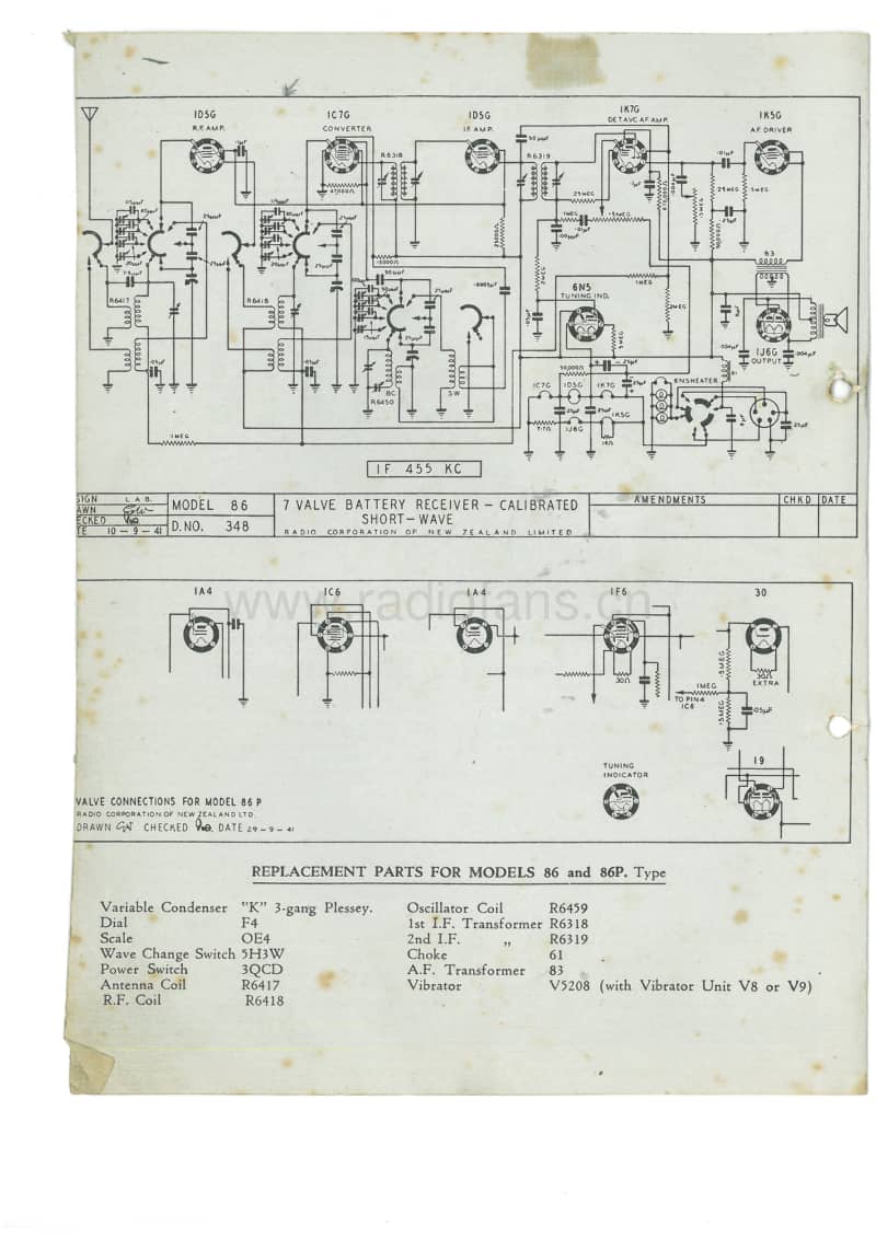 RCNZ-model-8686P-6V-Bandspread-Battery-1941 电路原理图.pdf_第2页