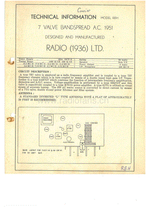 RL-RBH-6V-Bandspread-AC-1951 电路原理图.pdf