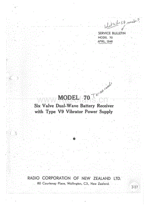 RCNZ-model-7070R70W-6V-DW-Battery-with-type-v9-vibrator-1948 电路原理图.pdf