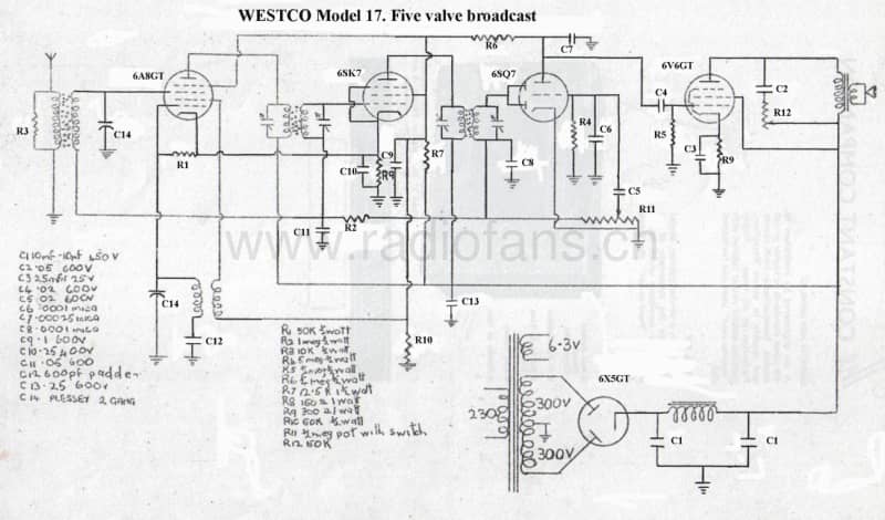 westco-model-17-5v-bc-ac-19xx 电路原理图.pdf_第1页