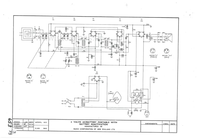 RCNZ-model-653-6V-BC-AC-Battery-1955 电路原理图.pdf_第1页