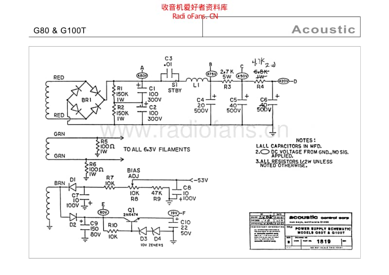 Acoustic_g80_g100t 电路图 维修原理图.pdf_第1页