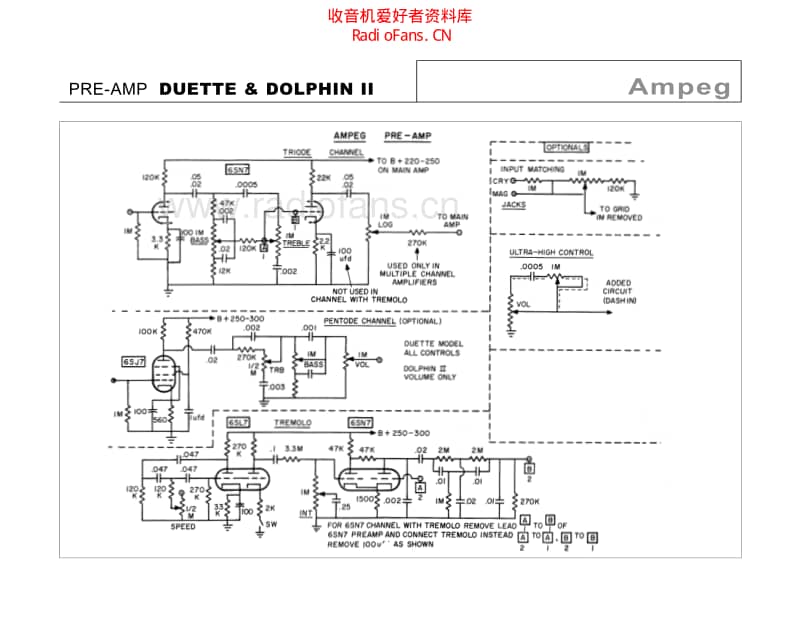 Ampeg_preamp_duette_dolphin 电路图 维修原理图.pdf_第1页