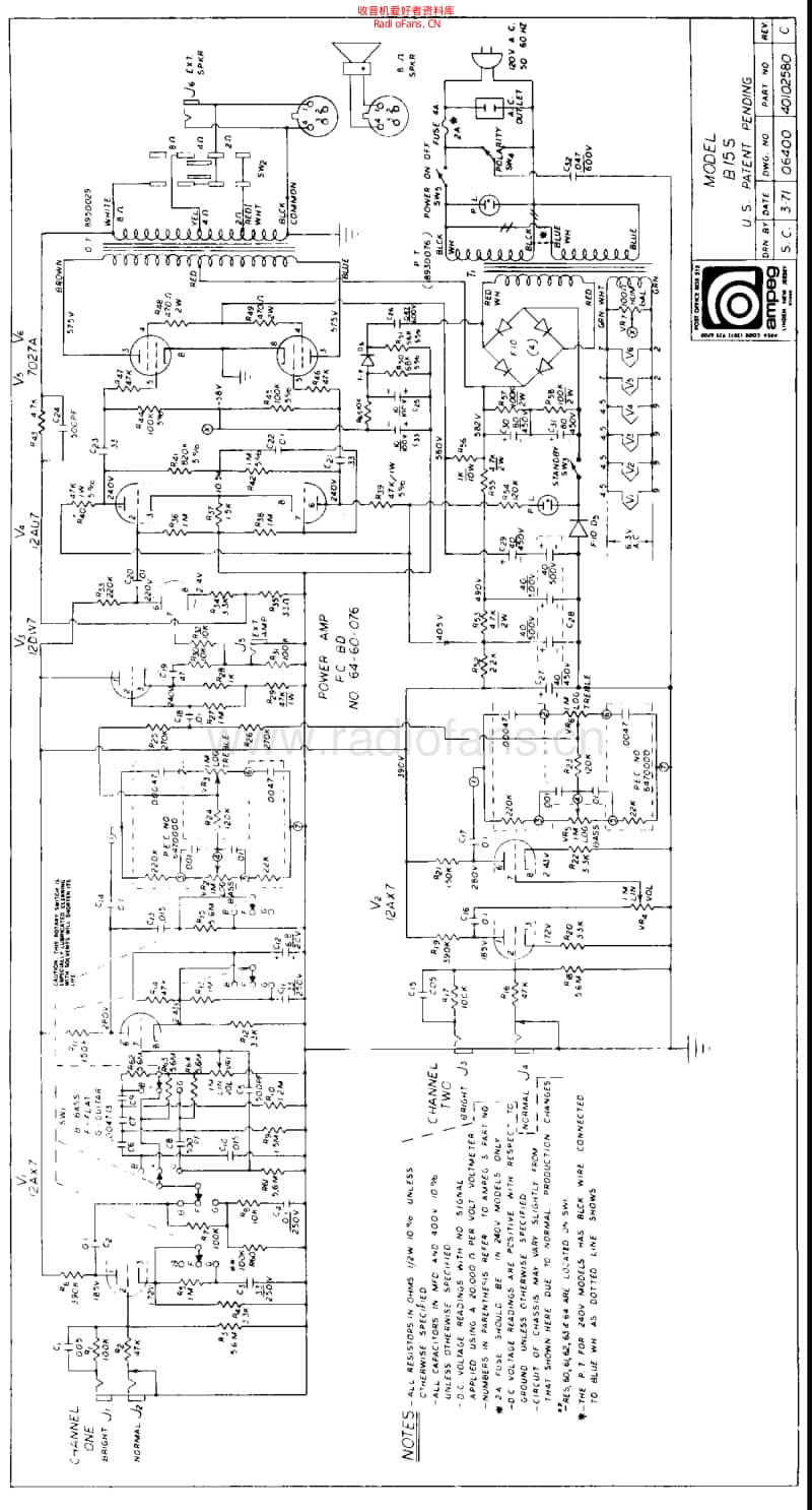 Ampeg_b15s_portaflex 电路图 维修原理图.pdf_第1页