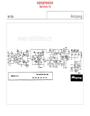 Ampeg_m12a 电路图 维修原理图.pdf