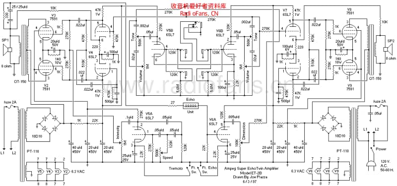 Ampeg_et2b_superechotwn 电路图 维修原理图.pdf_第1页