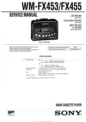 索尼SONY WM-FX453电路图.pdf